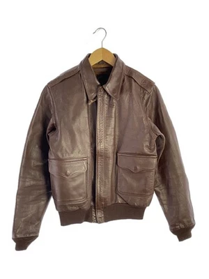 Chaqueta de Vuelo de Cuero Lost Worlds A-2 Piel de Caballo Marrón Talla 32 Foto 1 de 4