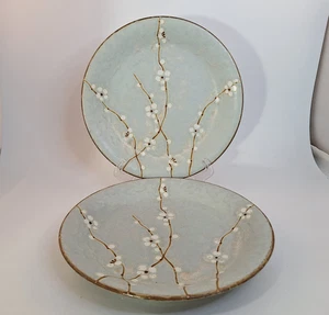 Juego de 2 platos de almuerzo Kafuh Cherry Blossom 9 3/4" - borde acampanado - Imagen 1 de 11