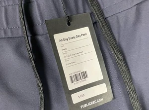 Public Rec All Day Every Day Active Pants Men’s 34x32 Gray Tapered Zip Pockets - Picture 1 of 8