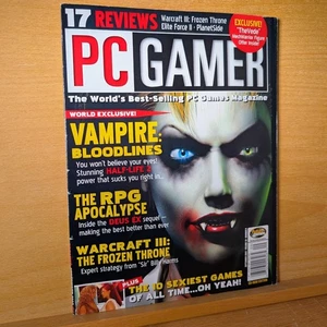 PC Gamer Magazine September 2003 Vampire Bloodlines RPG Apocalypse NO LABEL - Picture 1 of 7