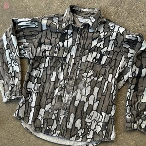 Vintage Five Brother Duck Camo Realtree Flannel Hunting Shirt Size L Made in USA - Picture 1 of 5