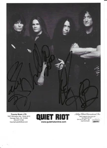 Quiet Riot Full Band Signed X4 Official Publicity 8x10 Photo JSA COA - Picture 1 of 2