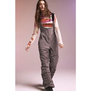 Free People Movement Lift Love Ski Bibs in Gray Size XS NEW Outdoor Snowboarding - Picture 1 of 12