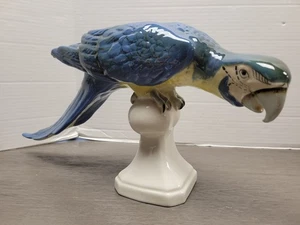Royal Dux Porzellan blauer Papagei 16 Zoll handbemalt Tschechoslowakei - Bild 1 von 24