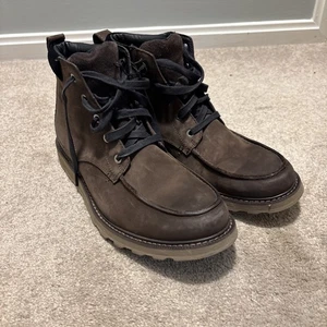 Sorel Men' Madson II Moc Toe Waterproof Boot Sz 11.5 Leather NM2788-238 Brown - Picture 1 of 9