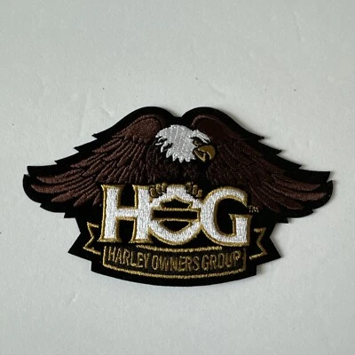 Harley Davidson Small Eagle Gold Patch Harley Owners Group H.O.G. Foto 1 de 4