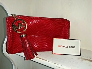 MICHAEL KORS Limited Edition Wallet Estee Lauder Cosmetic Case VIBE RED ❤️tb11j - Picture 1 of 5