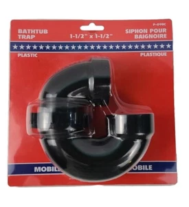 US Hardware ABS Kunststoff Badewannenfalle, P Falle 1,5x1,5 P-098C - Bild 1 von 2