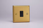 Varilight Classic Brushed Brass Toggle or Rocker Switches, Plug Sockets & More!