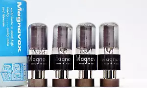 Perfect Matched Quad of 1958 Magnavox Branded/RCA Made 6V6GT Vacuum Tubes - Picture 1 of 7