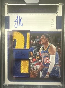 2021-22 Panini One And One Jonathan Kuminga RPA # 05/35 Golden State Dual Patch - Bild 1 von 6