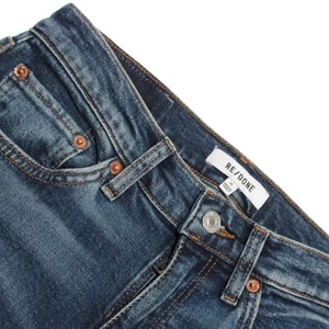 Re/Done NWT Midrise Baby Boot Jeans Size 26 US In Azzurro Blue Cotton Blend - Picture 1 of 15