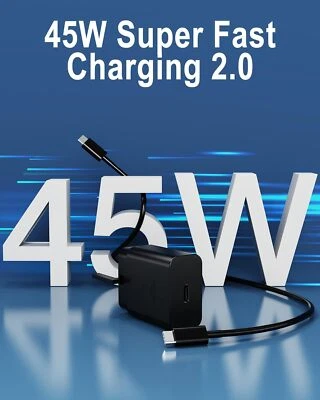 45W For Samsung Type C Fast Charger Plug PD Plug Cable For Galaxy S23 Plus S24 - Image 1 of 4