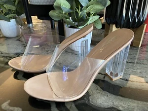 Cape Robbin Fusion Clear Chunky Heels Womens Size 11 barbie cinderella summer - Picture 1 of 4