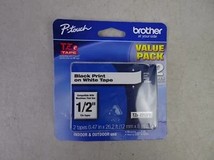 Nueva bolsa de cinta genuina Brother P-Touch TZe-231 2PK negra sobre blanca - Imagen 1 de 2