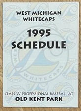 WEST MICHIGAN WHITECAPS, RARE ! 1995 SEASON SCHEDULE, AWESOME !