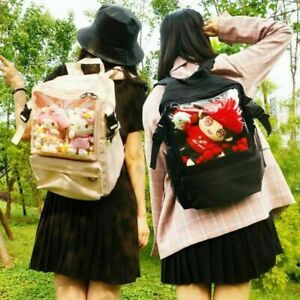 Cute Harajuku Transparent ita Bag Backpack Lolita Girl Shoulder Schoolbag Gifts#