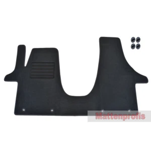 MP Premium Velour Fußmatten für VW T5 V 3-Sitz vorn ab Bj.05/2003 - 2015 MF sw - Picture 1 of 3
