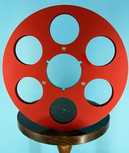 Burlington Recording 1/4"x 10.5"Vintage Type RED NAB Metal Reel-Round Windows - Picture 1 of 4