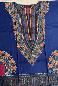 Dashiki Shirt African Hippie Vintage Women And Men Top Haute Tribal Blouse S-2X - Picture 1 of 3