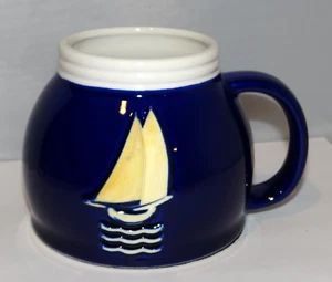 TAZZA DA VIAGGIO NAUTICA vintage barca a vela tazza da caffè tazza da tè ceramica gres 16 oz. - Foto 1 di 9
