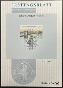 Germany, Johann August Röbling „Ersttagsblatt“ First Day Card, Michel 2544, ExF - Picture 1 of 3