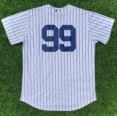 New York Yankees Aaron Judge Jersey Mens Baseball Pinstripes #99 New 2023 Cover