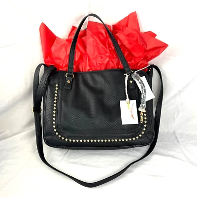 Black Studded Hobo Satchel NWT Jessica Simpson - Image 1 of 4