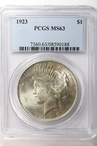 1923 P Peace Silver Dollar PCGS MS63 $1 - Picture 1 of 4