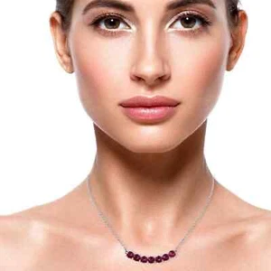 Stabkette aus Swarovski Fuchsia Kristall - Bild 1 von 5