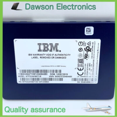 Micron 5100 PRO MTFDDAK960TCB IBM TCG-E 6Gb/s 960GB SED-e SATA 2.5in SSD New - Image 1 of 4