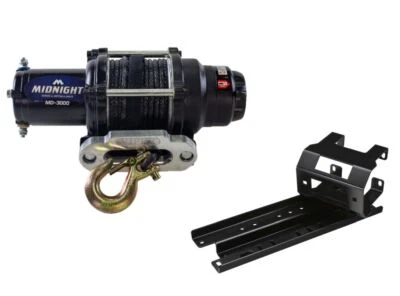Viper 50 Ft Winch 3000 lb Black w/ Mount For Polaris Sportsman X2 800 2007-09 - Image 1 of 4