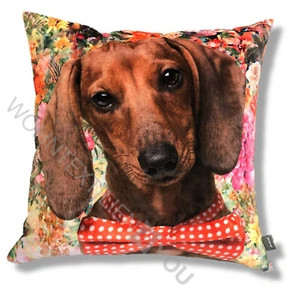 pad Kissenhülle NIKKI 45 x 45 cm aus 100% Polyester-Velour Dackel Bedruckt - Bild 1 von 3