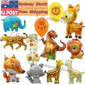 Jungle Theme Animals Foil Balloons Kit Party Decoration Baby Wild One - Picture 1 of 11