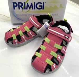 Primigi Childrens Sandals Shoes Adjustable Pink Green Water Resistant Various Sz - Picture 1 of 9