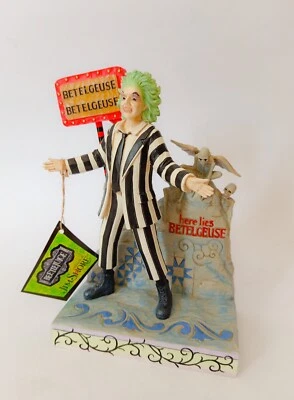 ♥ DISNEY TRADITIONS DESIGN JIM SHORE BEETLEJUICE LED SIGN GRAVES ENESCO 6016175 - Immagine 1 di 4