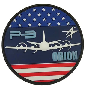 Lockheed Martin® P-3 Orion™ Flag GITD PVC Patch – With Hook and Loop, Officially - Picture 1 of 2
