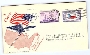 Segunda Guerra Mundial Patriótico 3 Cheers Count 'em & Count On 'Em" 1945 Cubierta CV10 - Imagen 1 de 2