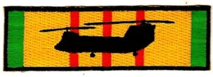 VIETNAM SERVICE BAND MIT CH-47 CHINOOK SILHOUETTE PATCH HELICOPTER NAM - Bild 1 von 1