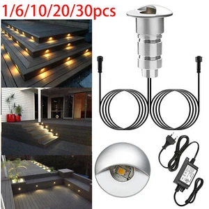 1/6/10/20/30pcs 26mm Wifi Half Moon Outdoor LED Deck Stairs Light Warm White  - Picture 1 of 11