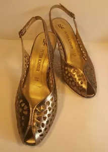 PETER KAISER SIZE 5 GOLD LEATHER SANDALS. G2/08022324B265 - Picture 1 of 10
