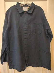 Large Jungmaven Hemp Cascade Ripstop Jacket Shirt NWT Unisex Navy Blue - Picture 1 of 5