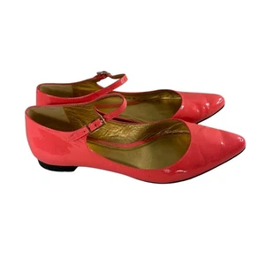 Kate Spade New York korallefarbene Damen-Ballerinas Lackleder Mary Jane Größe 8M - Bild 1 von 7