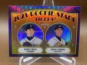 TARIK SKUBAL/Casey Mize 2021 Topps Heritage Rookie Stars RIFRATTORE VIOLA #253 - Foto 1 di 2