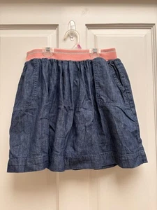 GYMBOREE Girls Denim Chambray Skirt With Pockets Size L(10-12) - Picture 1 of 1