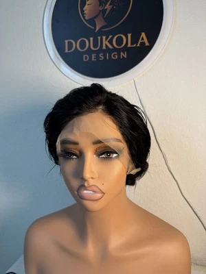 Human Hair 非洲假发花边正面,100% 纯,300 密度 — 第 1/3 张图片