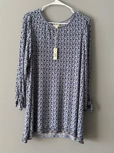 Max Studio 1X Top Plus Size Blouse Tunic Flowy Lightweight Stretch Pullover - Picture 1 of 8