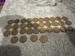 1938 Lincoln wheat cent - lot of 34 Pennie Pennies One Cent Penny - Picture 1 of 11