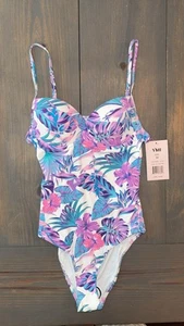 NWT YMI One Piece Floral Swim Suit Size Medium - Picture 1 of 4
