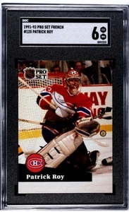 1991 PRO SET FRENCH #125 PATRICK ROY HOF POP 1 SGC 6 Canadiens - Picture 1 of 2